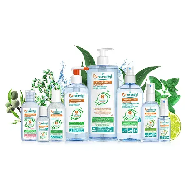Gel antibacteriano higienizante Puressentiel com 3 óleos essenciais 250ml