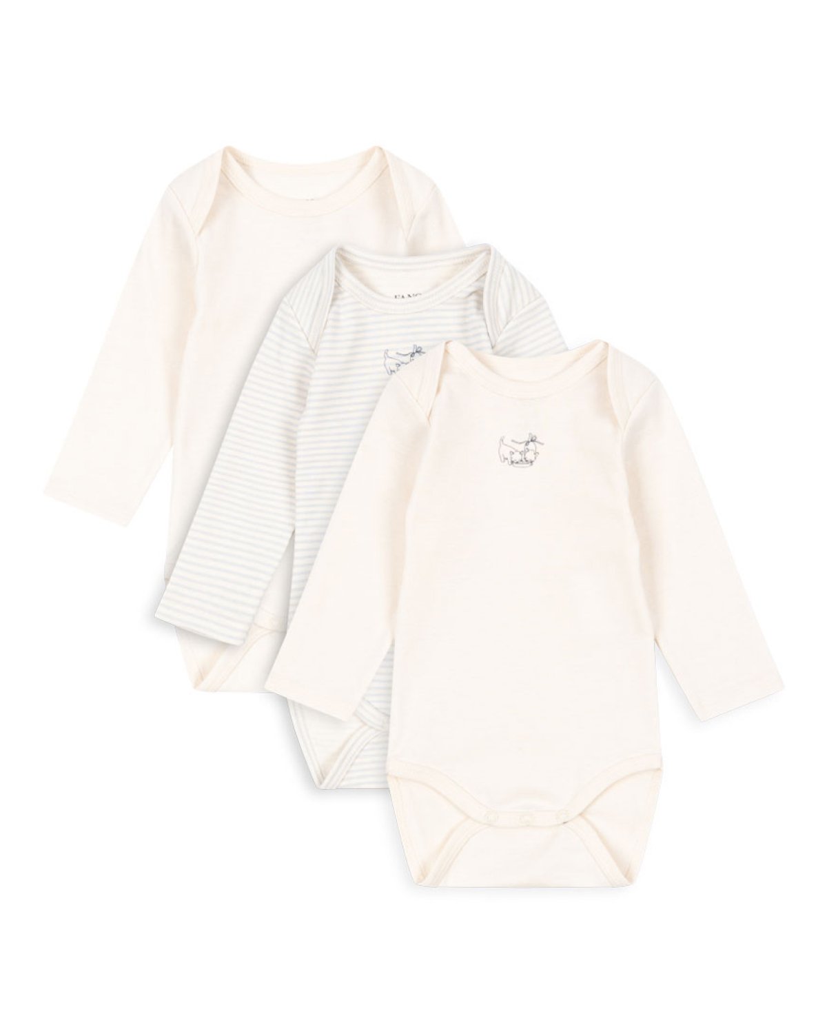 3pk. Body m/ Konvolutt Hals – 100% Øko Bomull | Fio Body – Gavepakke