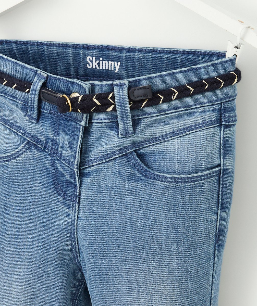 PANTALON SKINNY FILLE EN DENIM BLEU LOW IMPACT ULTRA-RÉSISTANT