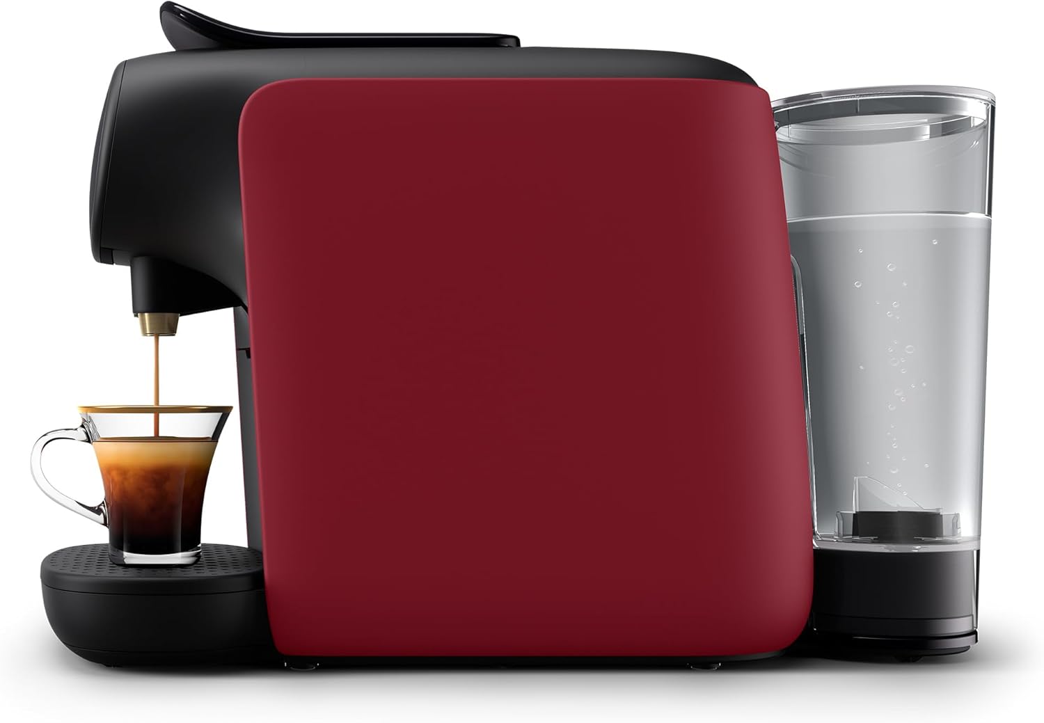 L'OR BARISTA Sublime Kaffeekapselmaschine von Philips, für Doppel- oder Einzelkapsel, Rot LM9012 50, Barista Red