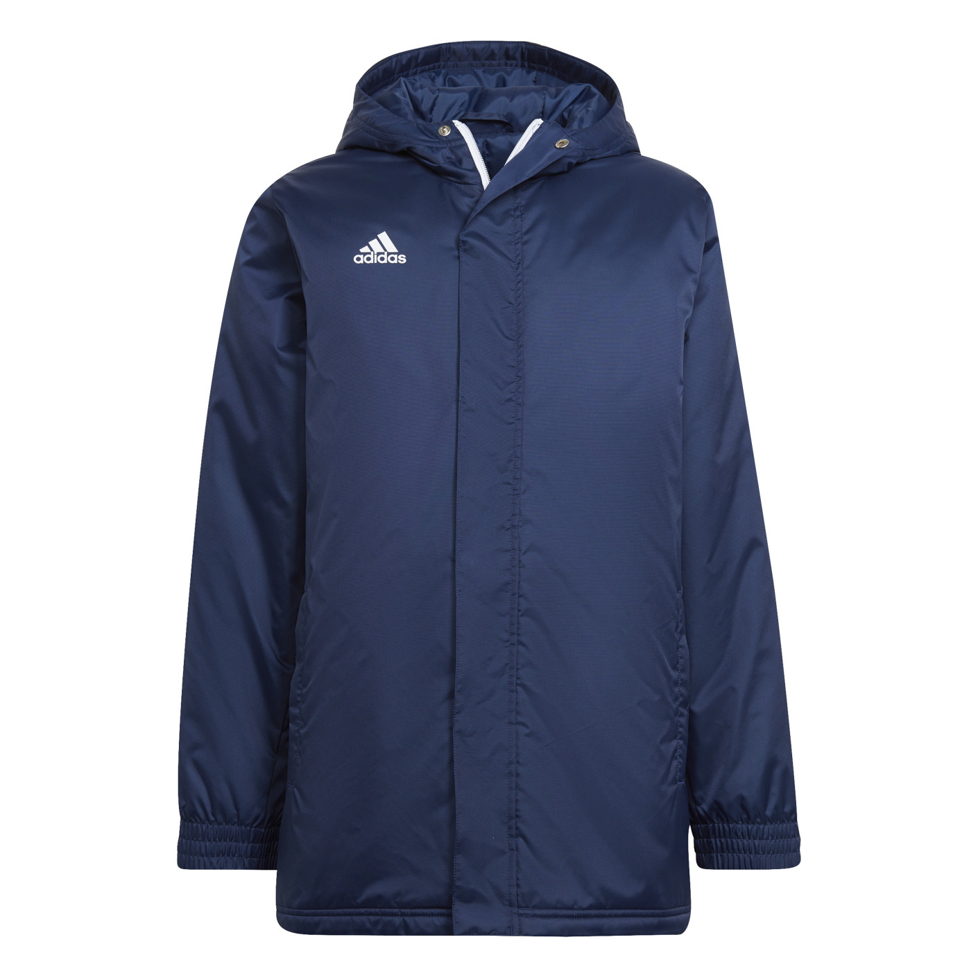 Adidas Entrada 22 Stadium Jas Kids Donkerblauw Wit