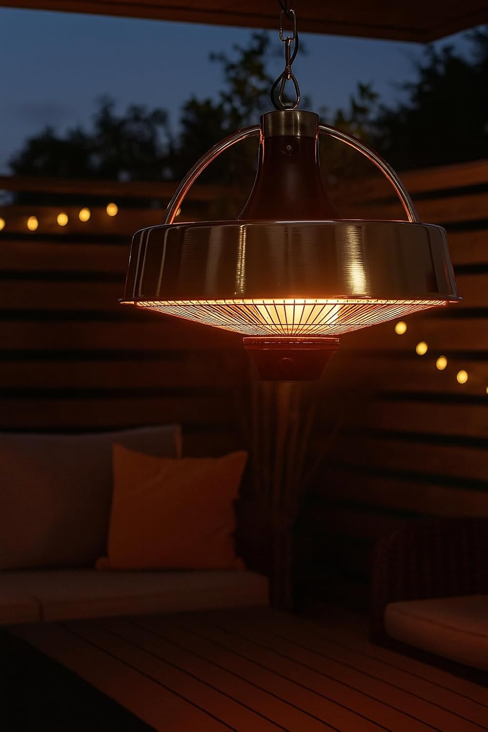 Aktobis Decken-Heizstrahler, Balkonheizer, Zeltheizer WDH-210S (Silbergrau + bis 2.100 Watt + Geringe Blendwirkung)
