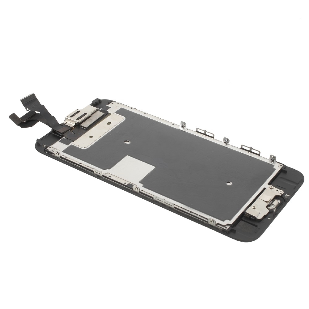 iPhone 6S Plus Komplettdisplay (Digitizer, LCD, Rahmen, Front Kamera, Metallplatte) - Schwarz