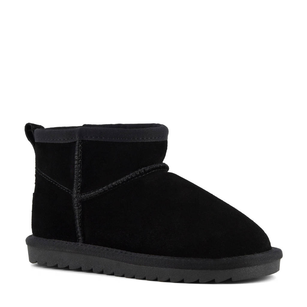 Colors of California gevoerde suède enkelboots zwart