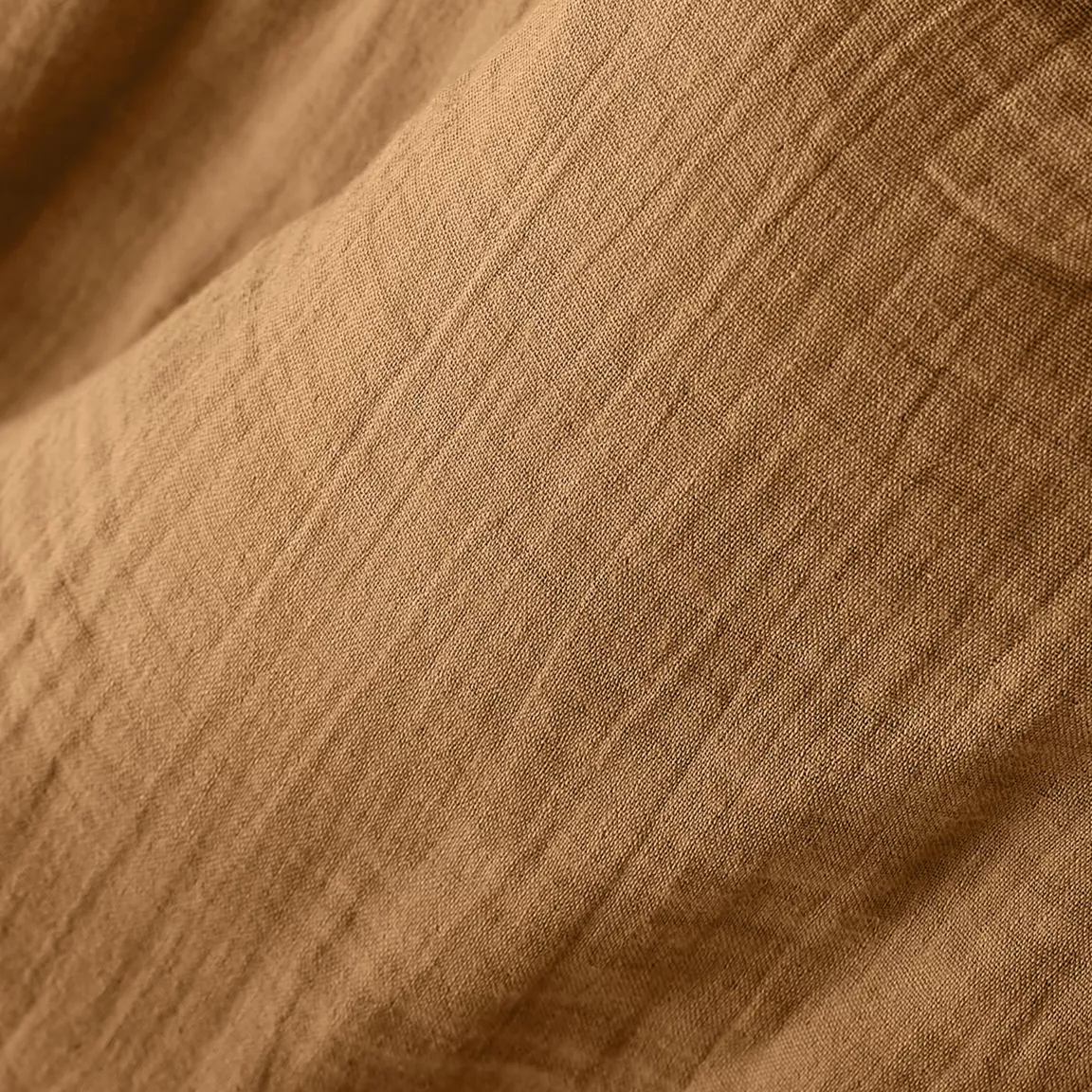 Nappe rectangulaire gaze de coton (150 x 350 cm) Gaïa Camel
