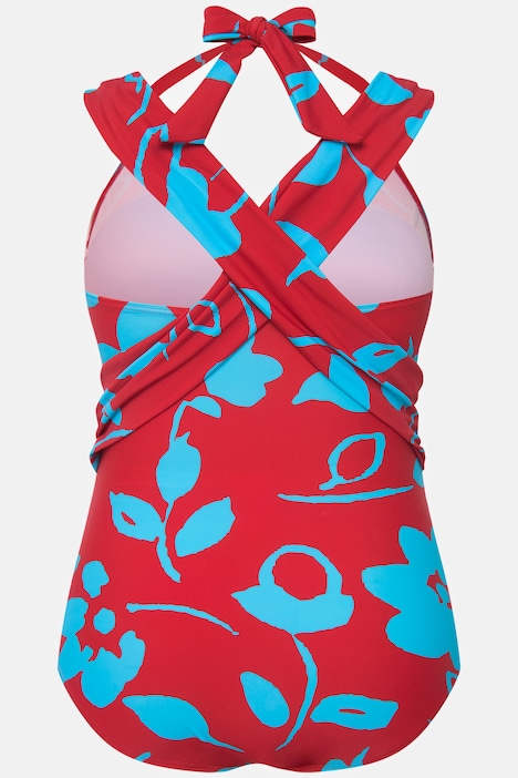 Badeanzug, Blüten, Softcups, Cut-Out, recycelt
