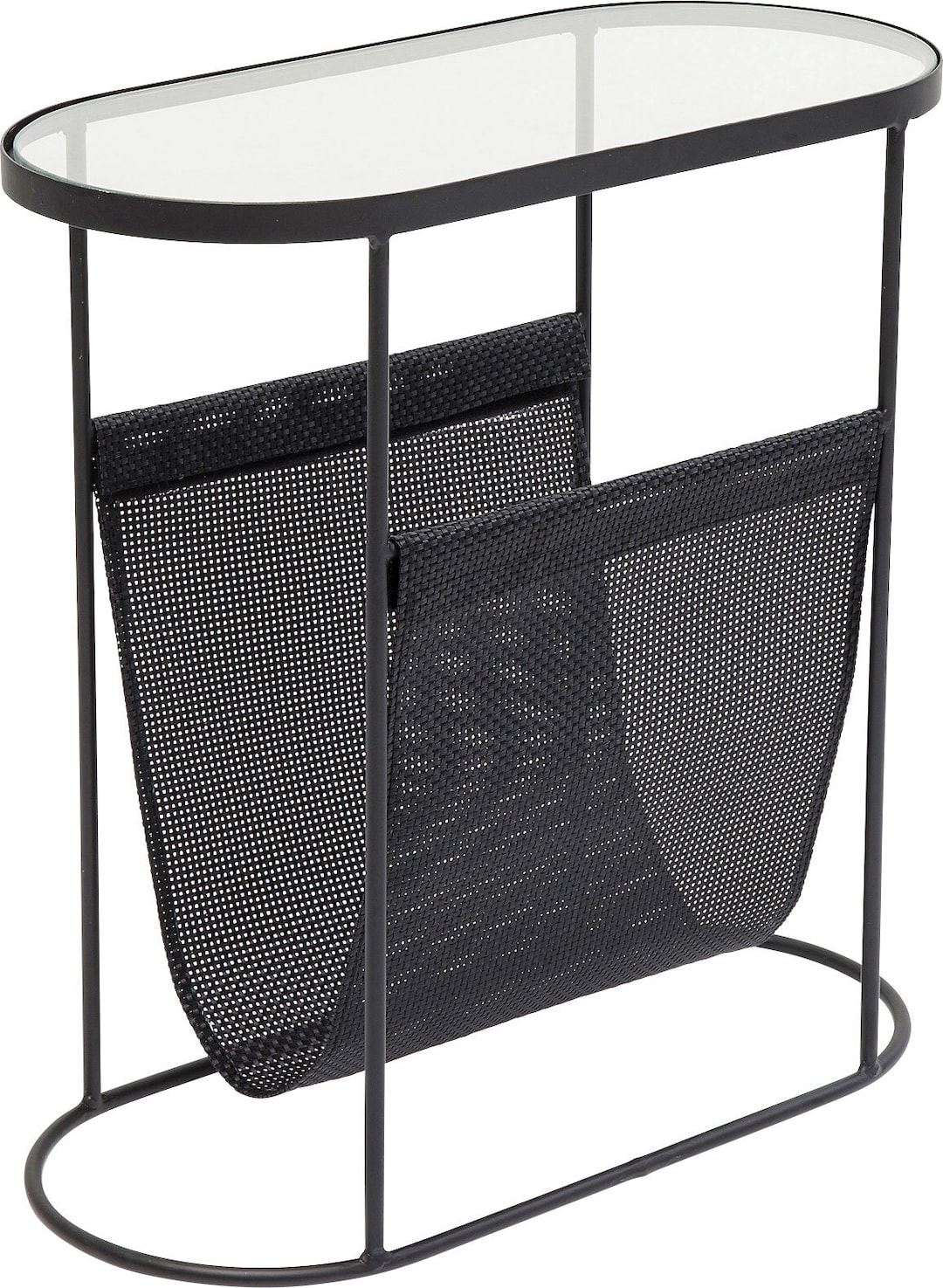 KARE DESIGN Beistelltisch MESH 54 x 54 x 25 cm Stahl/Glas schwarz