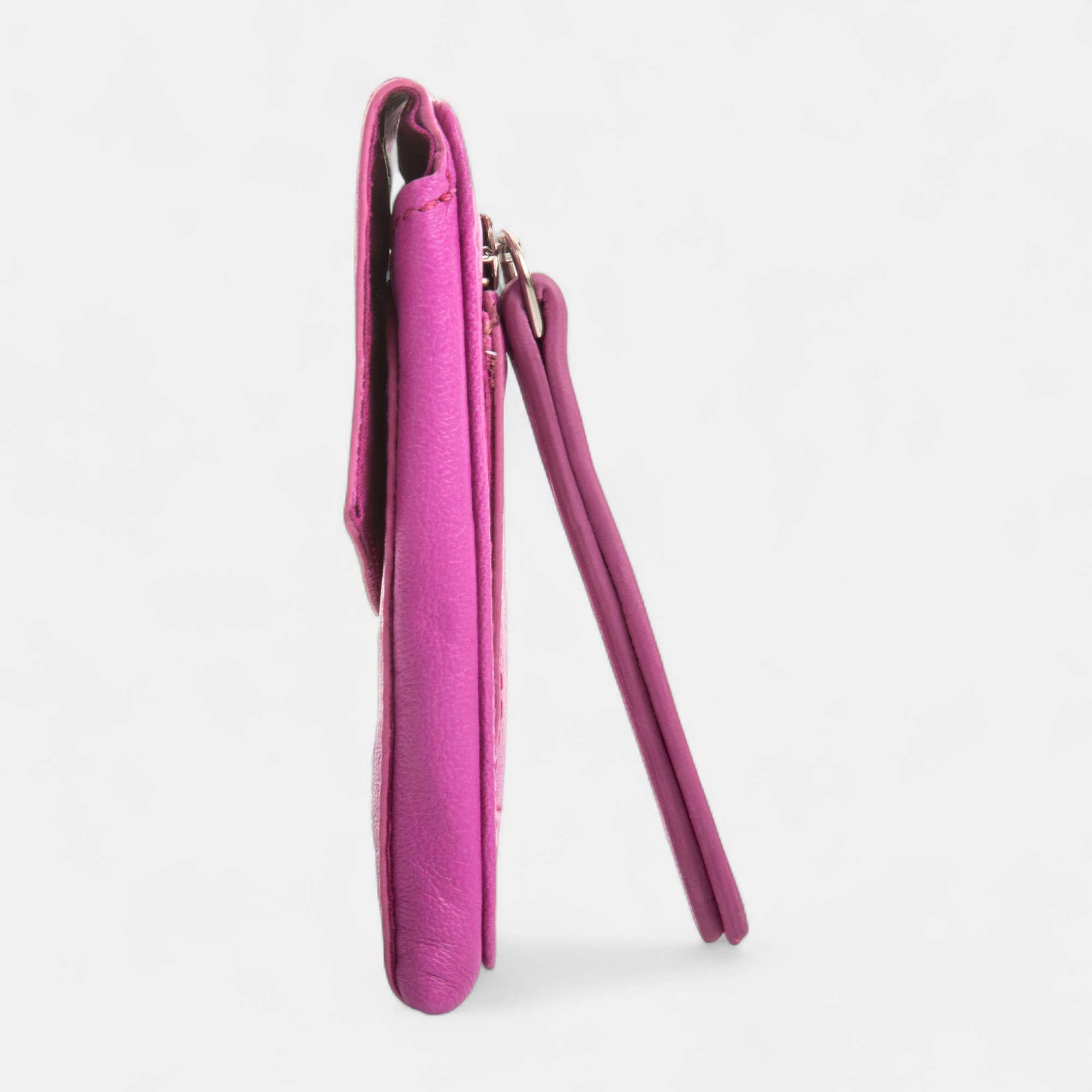 Petite maroquinerie en cuir rose
