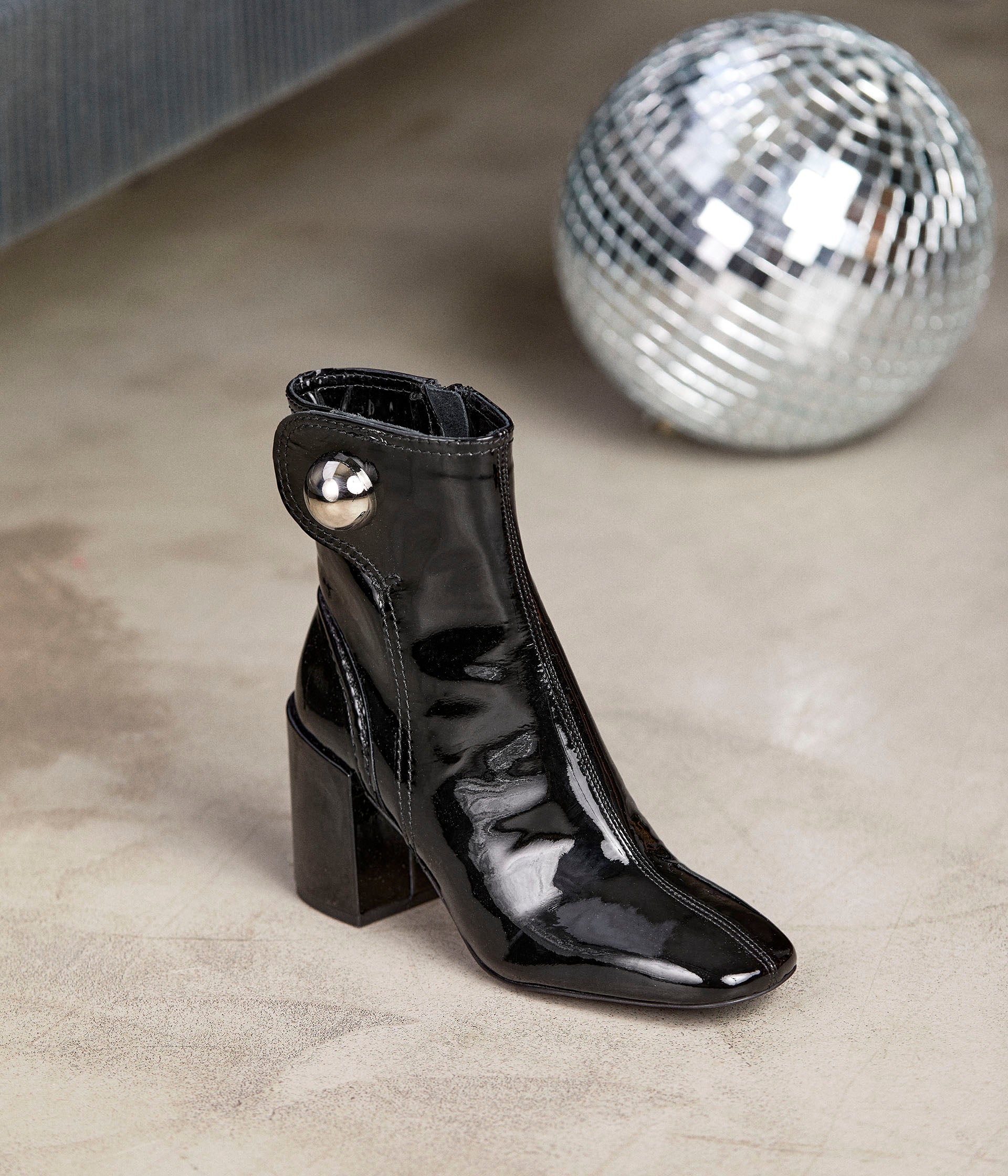 Boots cuir noir Opal
