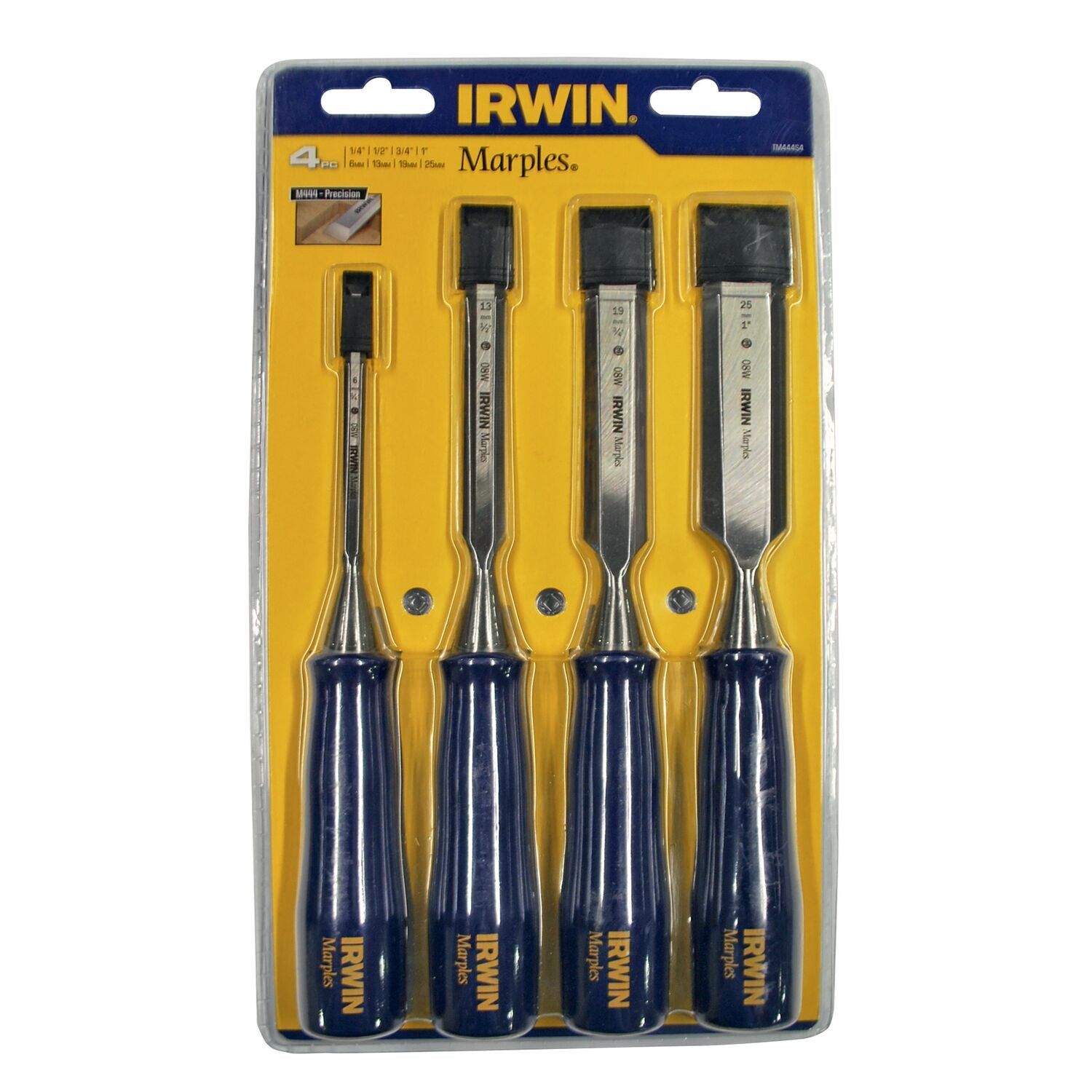 Irwin Houtbeitel M444, 4-delige Set - 6, 13, 19, 25 mm in een - TM444S4
