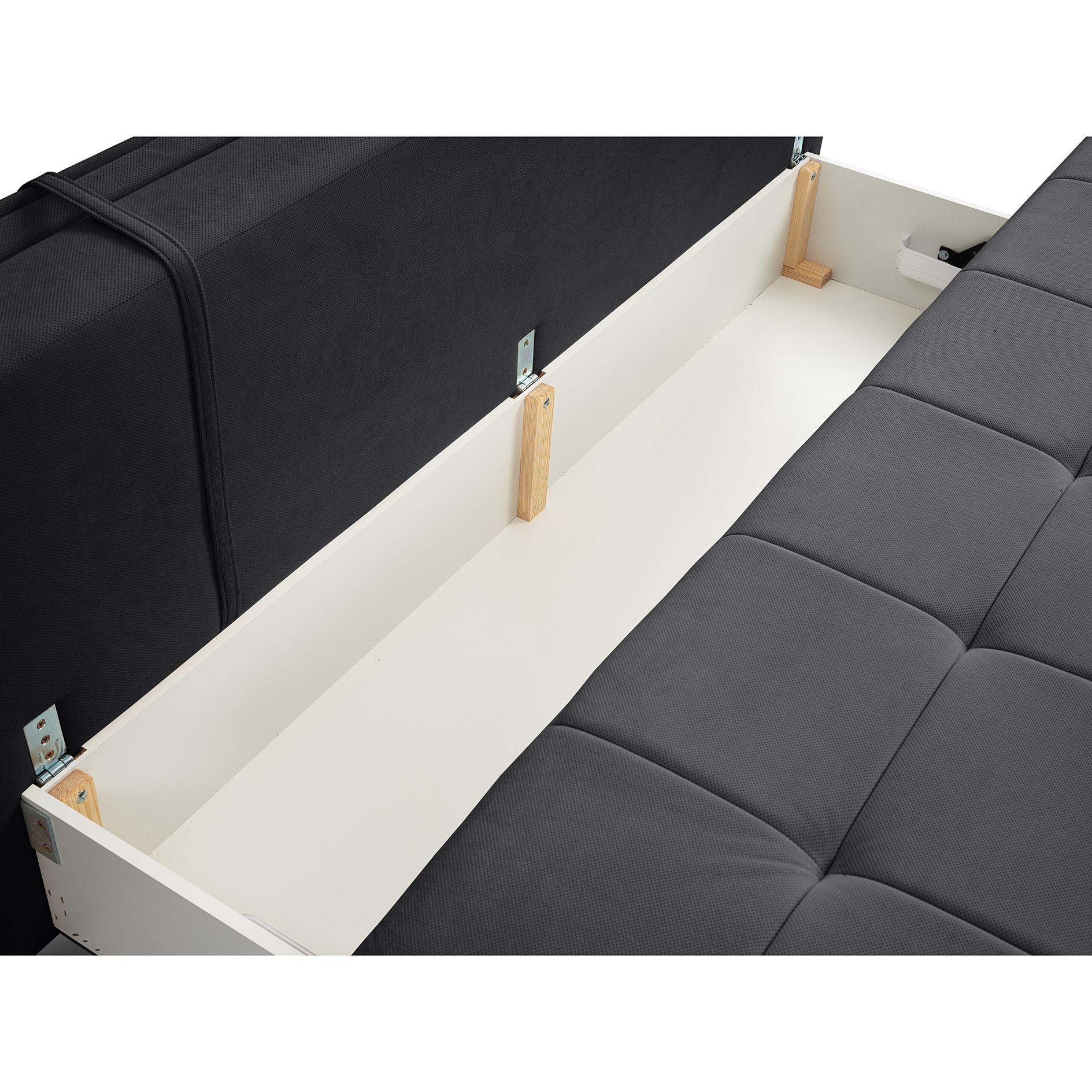 Schlafsofa - anthrazit - Velvet - Liegefunktion und Staukasten