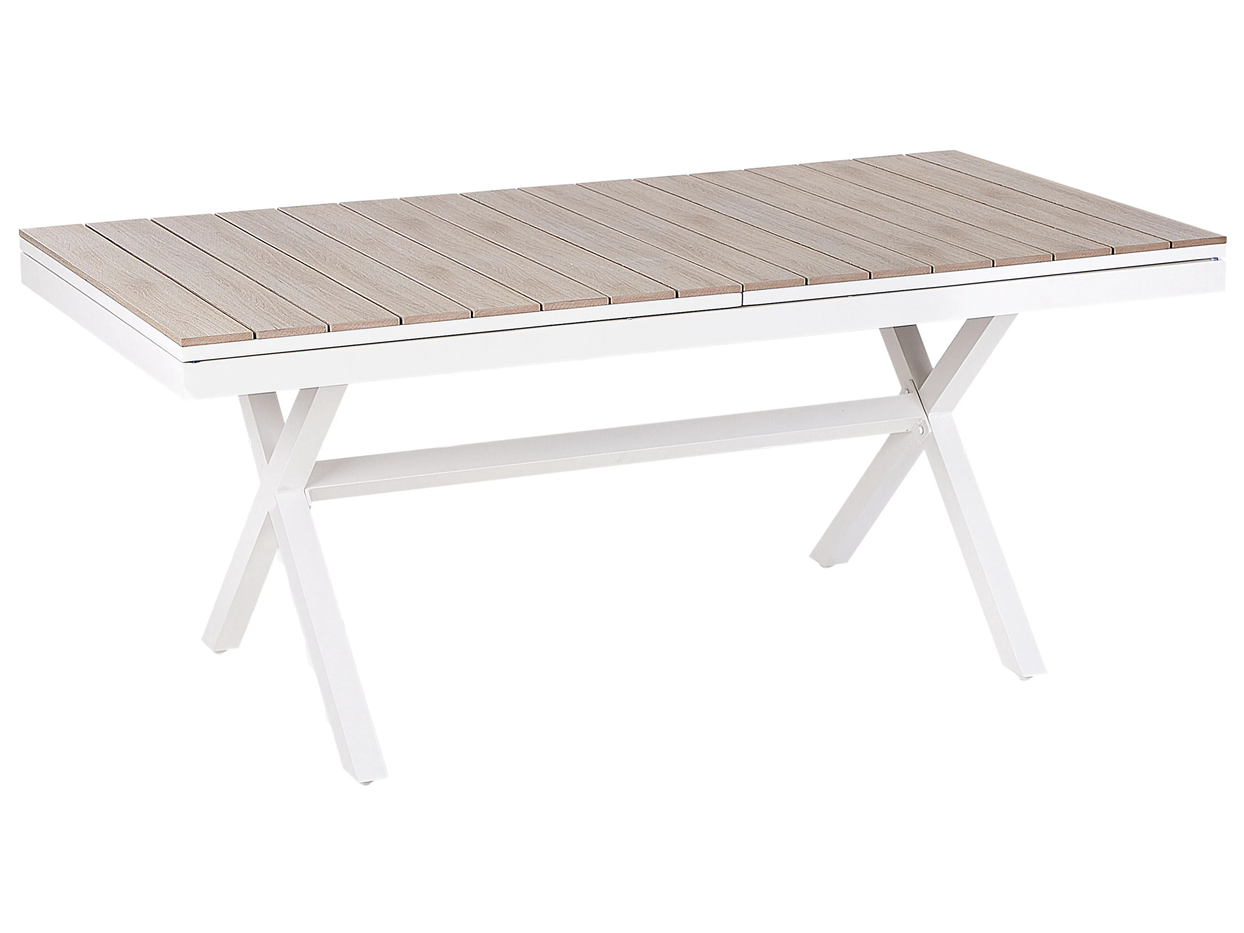 Uitschuifbare tuintafel FANES 184/242 cm 90 cm Metaal Wit