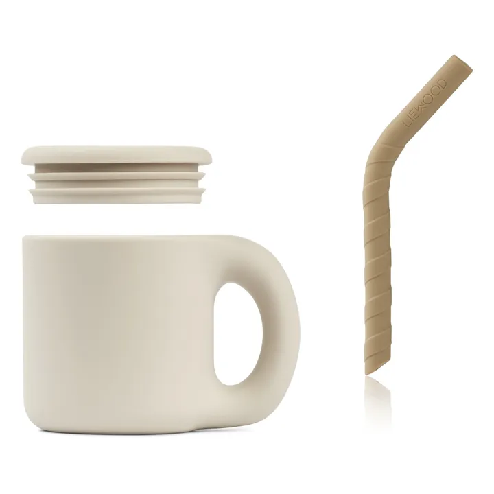 Liewood Tasse paille Jenna en silicone | Sable