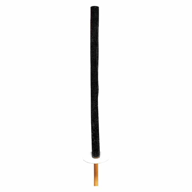 Wachsfackel - ca. 60 cm - mit Holzgriff und Handschutzteller