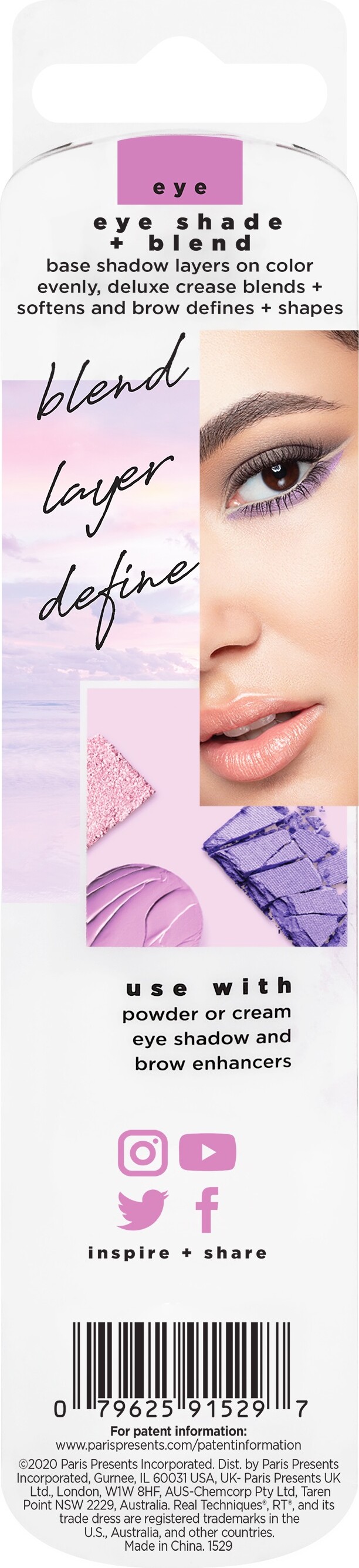 Real Techniques - Eye Shade + Blend Børstesæt - 3 Stk