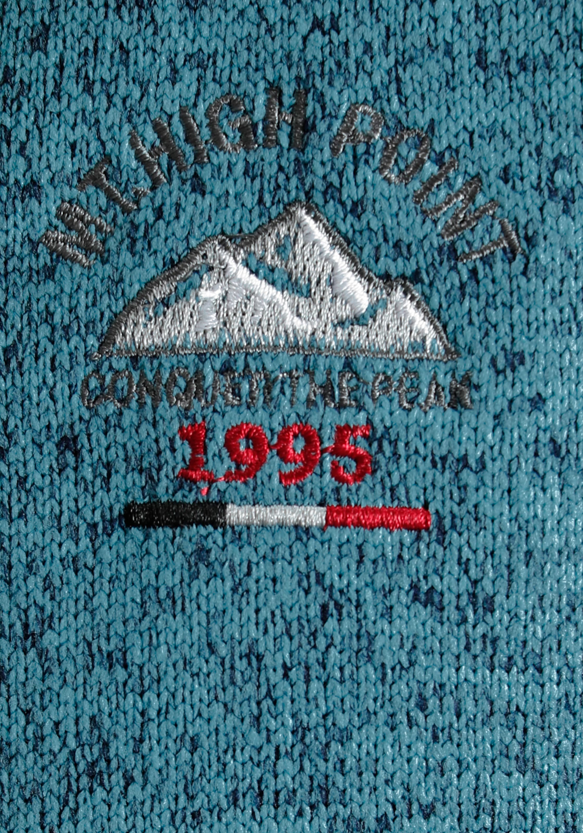 Man's World Strickfleecejacke für die Übergangszeit, mit Reissverschlusstaschen, mit Stehkragen