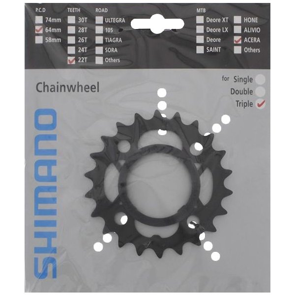 Shimano FC-M361 Klinge 22T Ø64MM 8 Speed