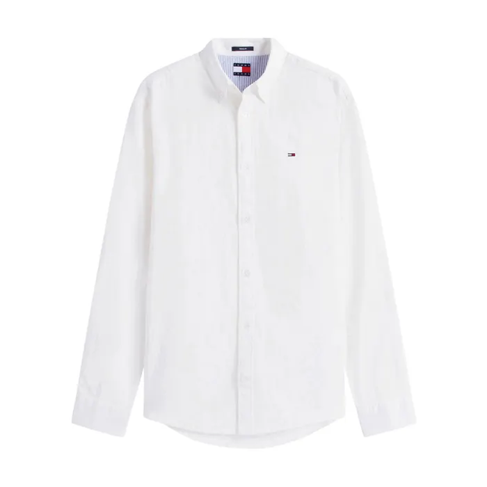Tommy Hilfiger Regular Fit Linnen Blend Overhemd Heren