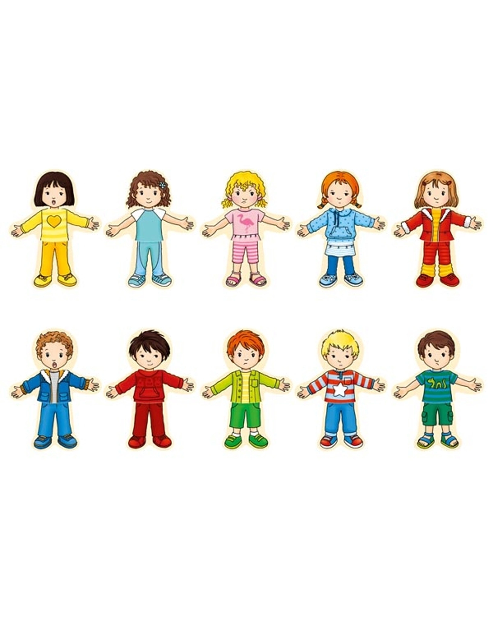 Anziehpuppenpuzzle JUNGE UND MÄDCHEN 36-teilig aus Holz