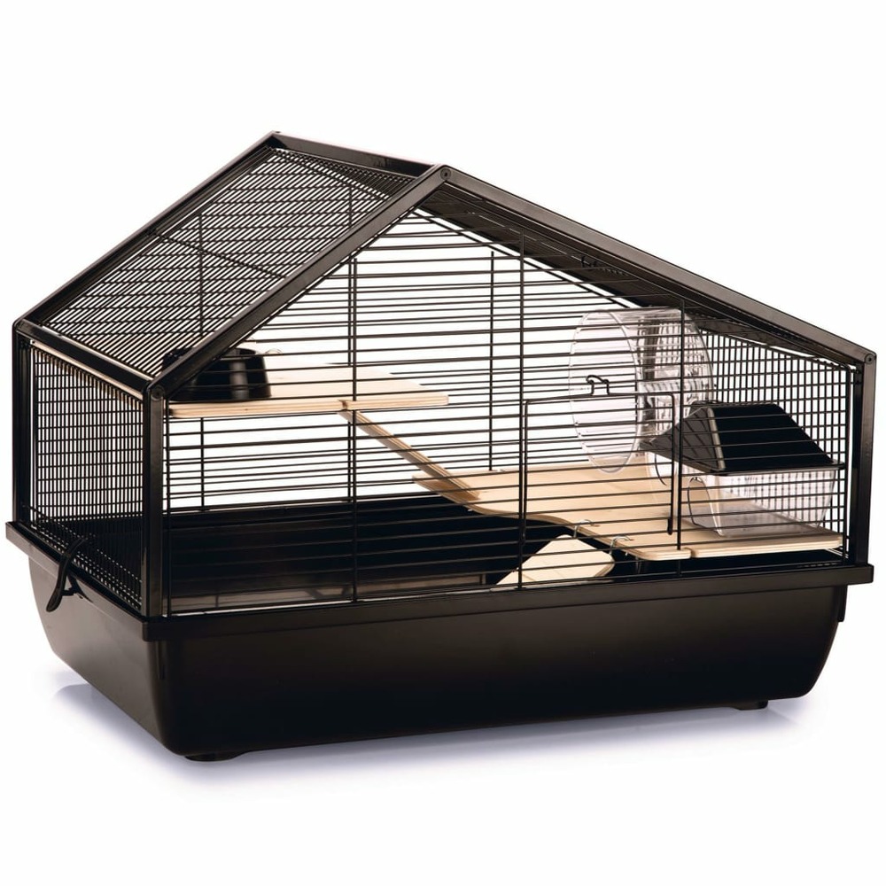 Cage pour rongeurs boas noir 58x38x43,5 cm métal