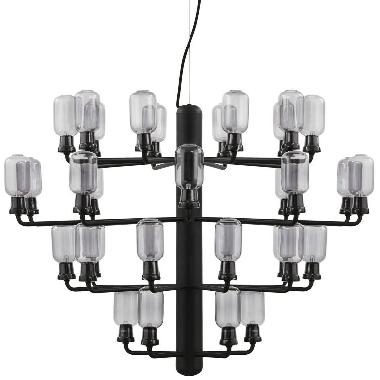 Normann Copenhagen Amp Large kroonluchter Ø85 smoke/black