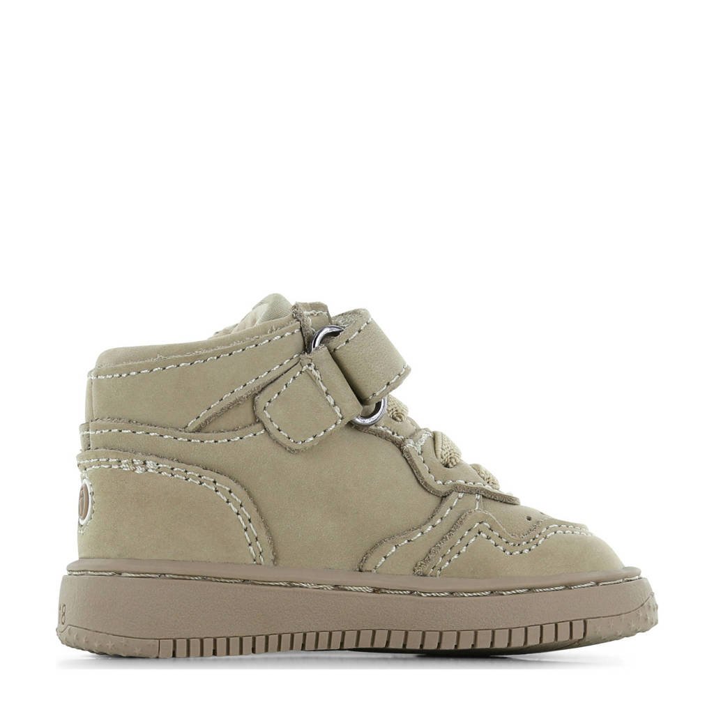Shoesme leren sneakers taupe