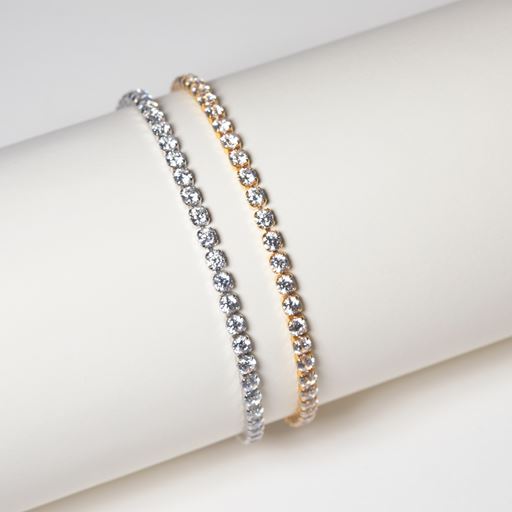 Sif Jakobs Jewellery Ellera Grande Armbånd, Guld/Hvid, 17 cm