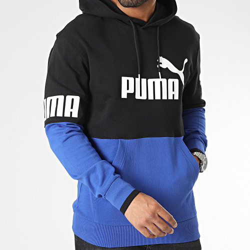 Sweat Capuche 673325 Noir Bleu