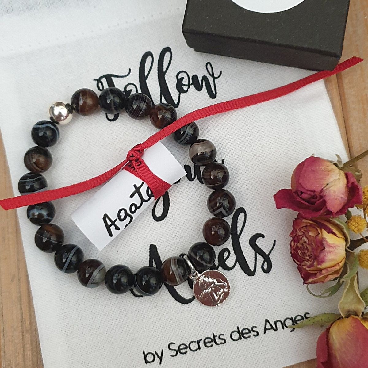 Bracelet agate zèbre Serenity