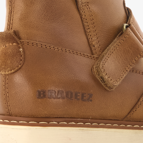 Braqeez leren jongens boots cognac/bruin