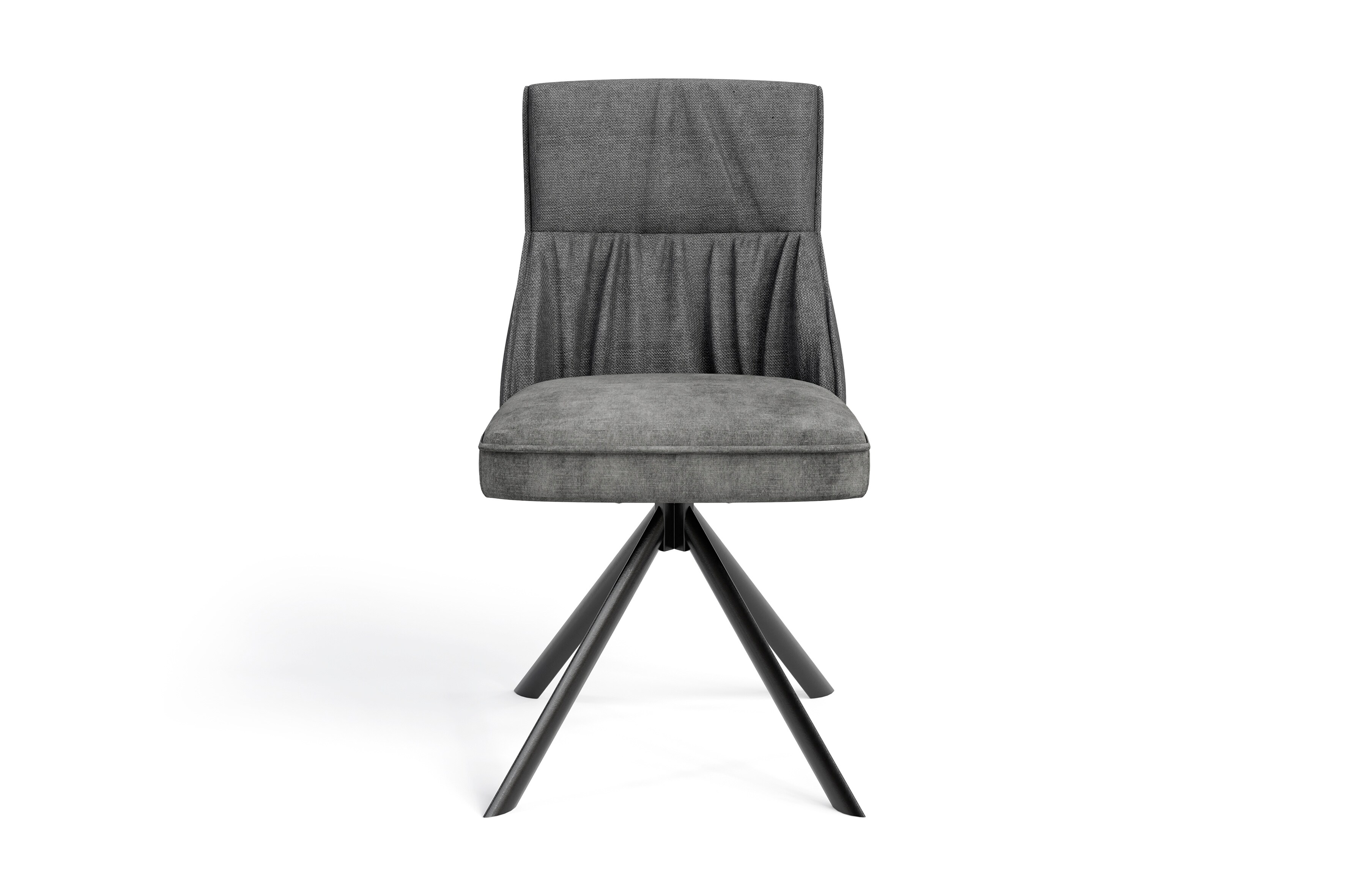 byLIVING Esszimmerstuhl CALIFORNIA, 2er Set, Webstoff anthrazit, Gestell schwarz