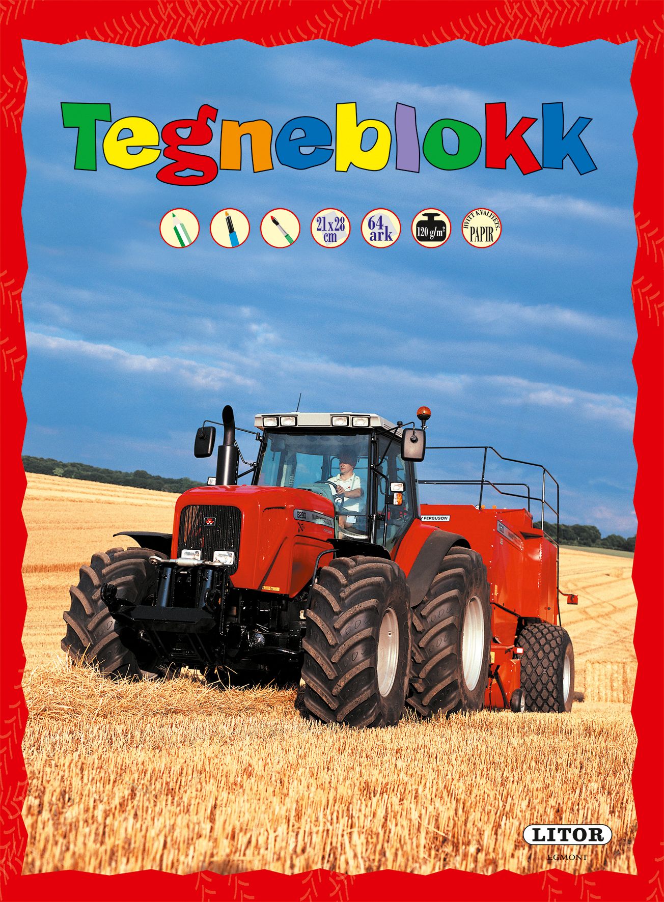 Tegneblokk traktor 64 blader