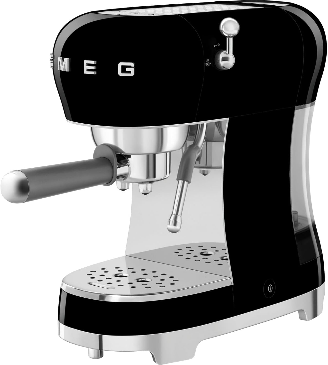 Smeg, Machine à Café Expresso Manuelle ECF02CREU, Système Thermoblock et Buse Vapeur, 4 Fonctions Expresso, Plateau Amovible, Porte Filtre, Réservoir d'Eau 1 L, Dimensions Compactes, 1350W, Crème