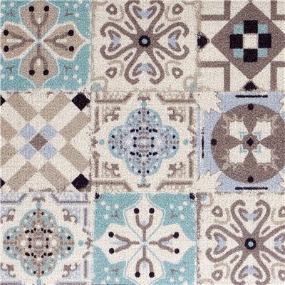 Tapis de cuisine motif carreaux de ciment