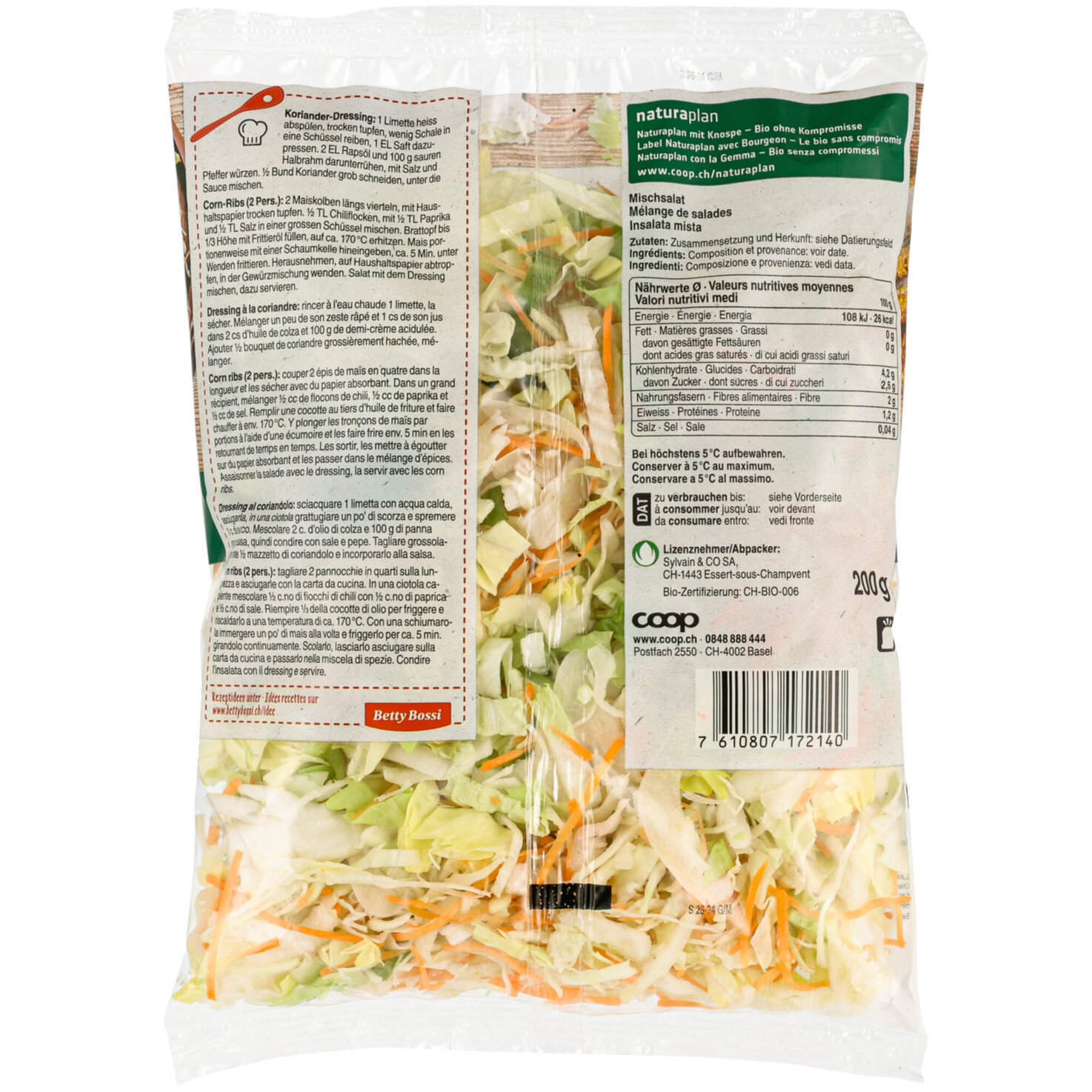 Betty Bossi Naturaplan Bio Gartensalat -