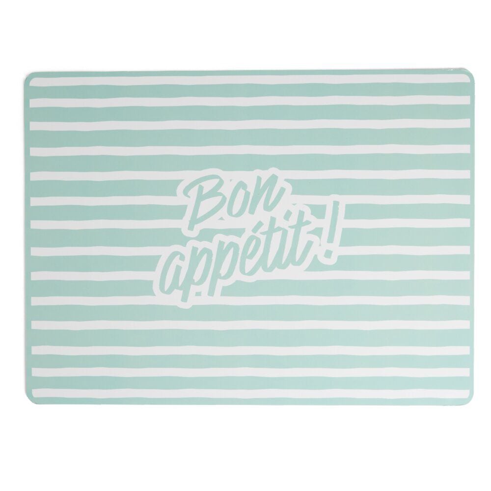 Tapis repose gamelle pour chat plastique imprimé - 43x32cm