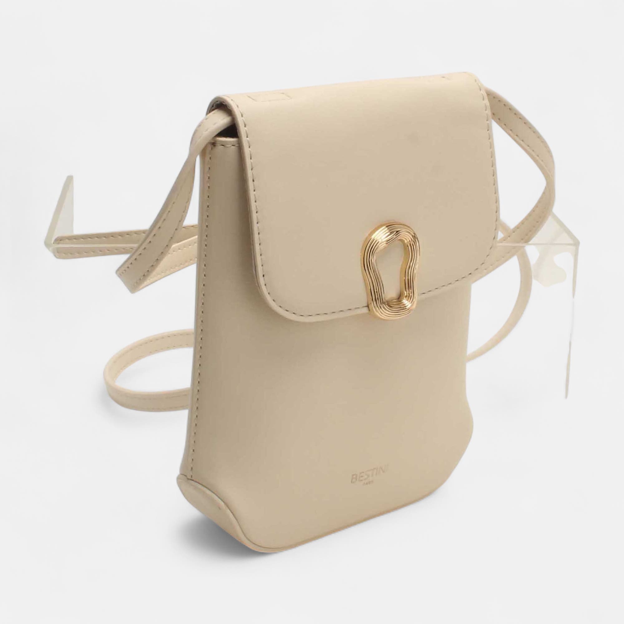Pochette pour téléphone beige