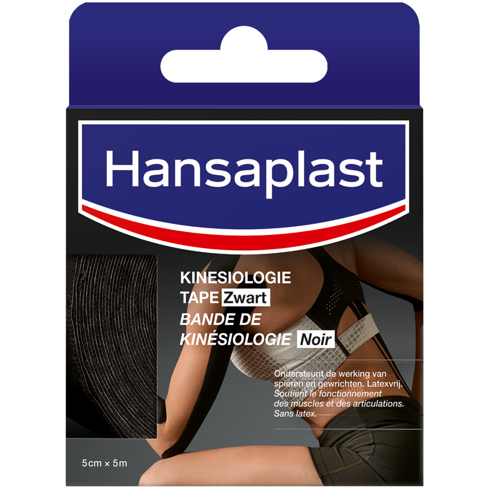 Hansaplast Kinesiologie Tape Zwart5 cm x 5 meter