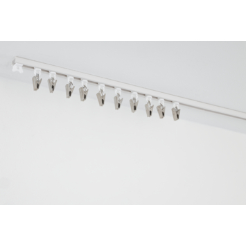Intensions knijprunner gordijnrail Basic wit 10 stuks