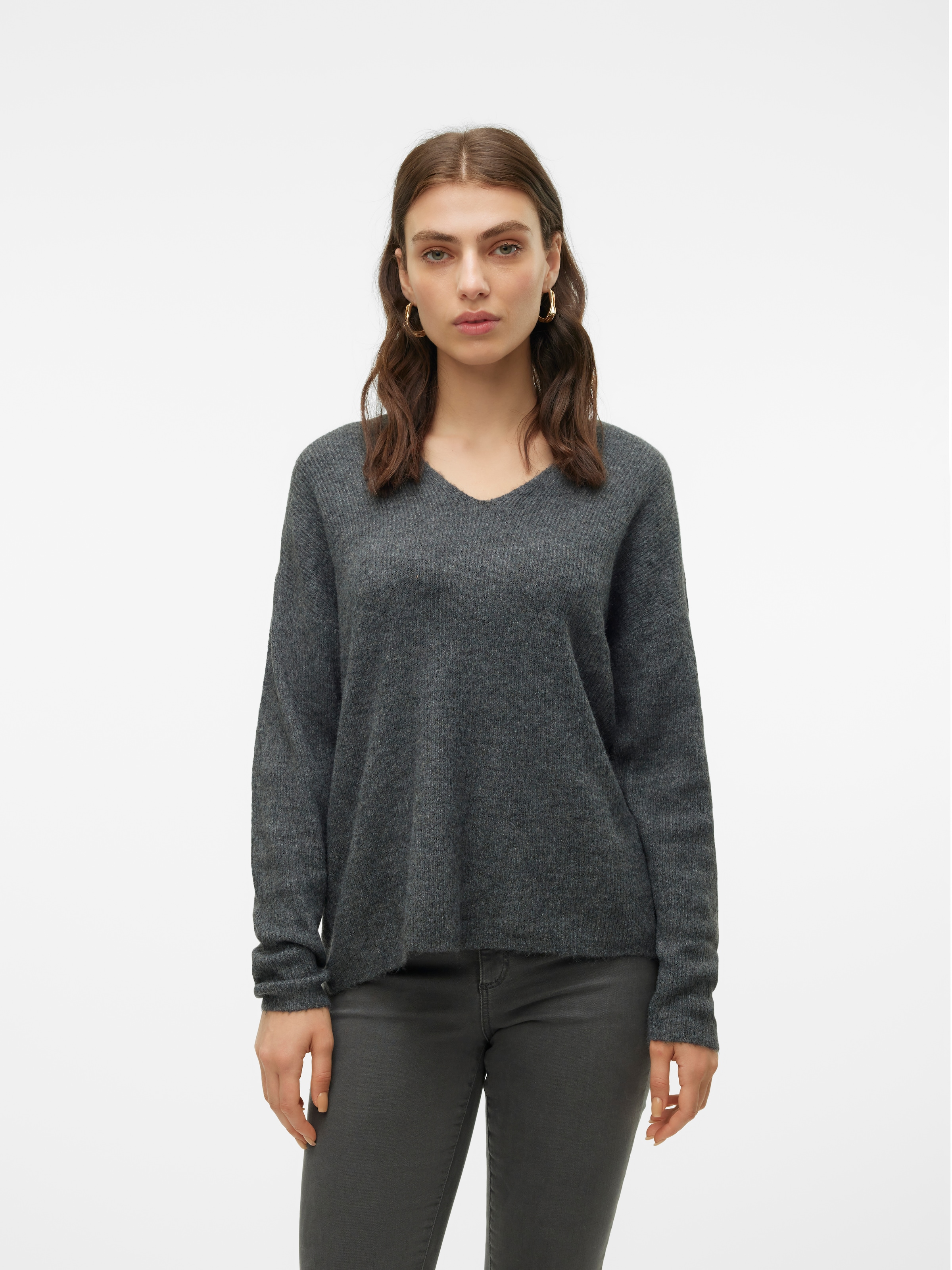 Vero Moda V-Ausschnitt-Pullover »VMCREWLEFILE LS V-NECK BLOUSE NOOS«