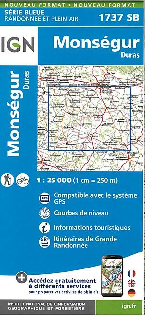 IGN - 1737 SB MONSEGUR DURAS 1 25 000