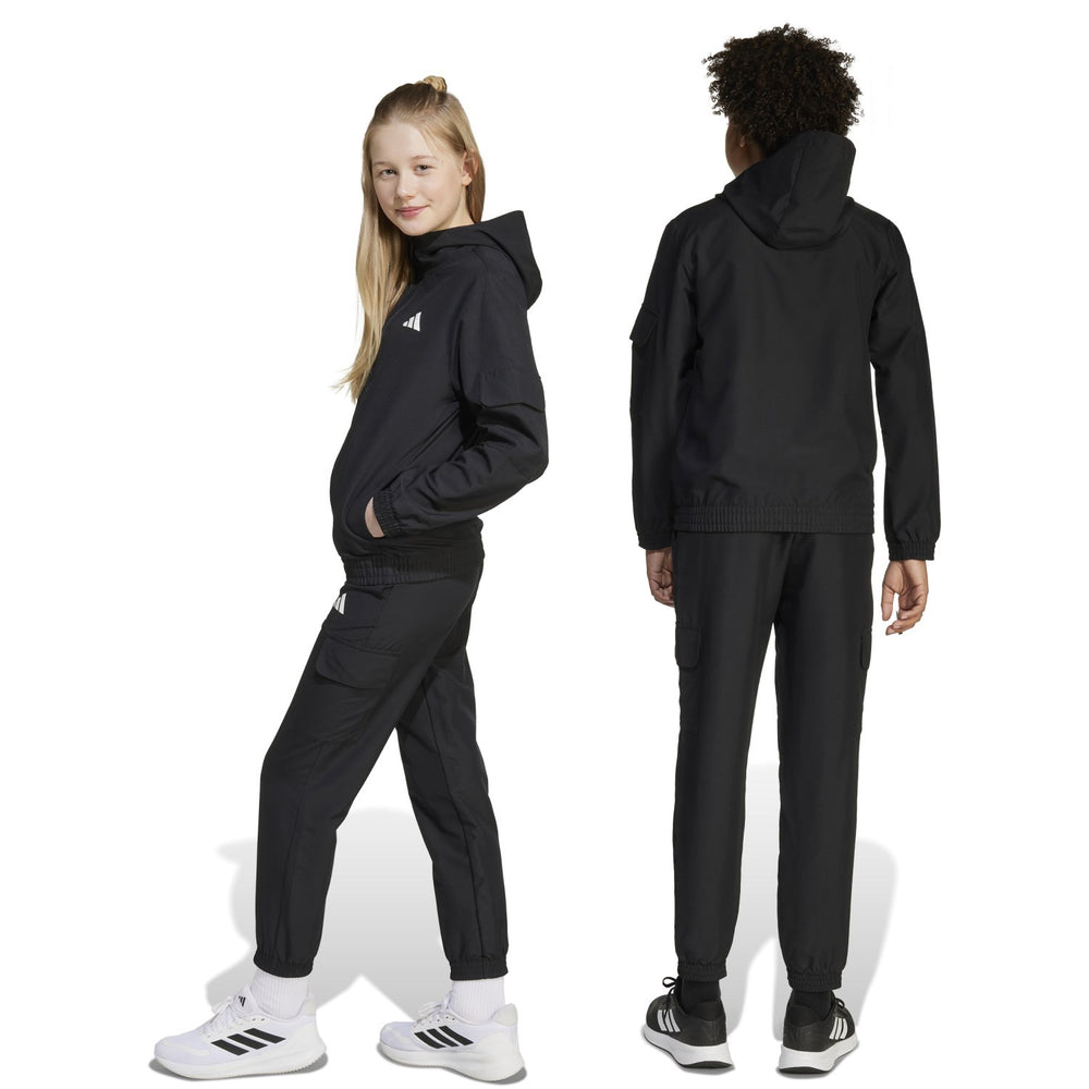Køb adidas Originals Black/White J Wv Cargo Tracksuit