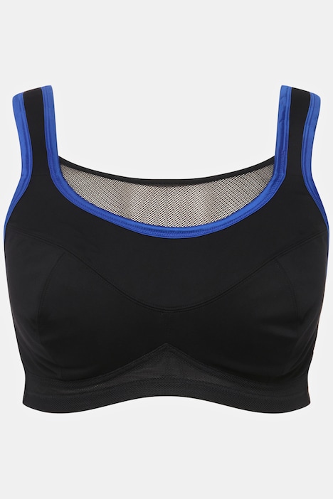 Sport-BH, Mesh, ohne Bügel, breite Träger, Cup C - E