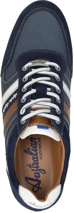 Australian Blauwe Suède Lage Sneakers Camaro Multicolor Heren