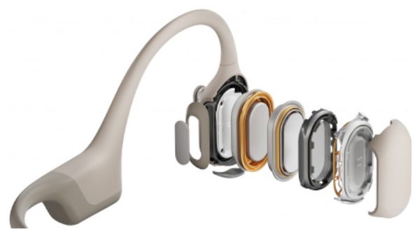 Casque Bluetooth à conduction osseuse Shokz OpenRun Pro Beige