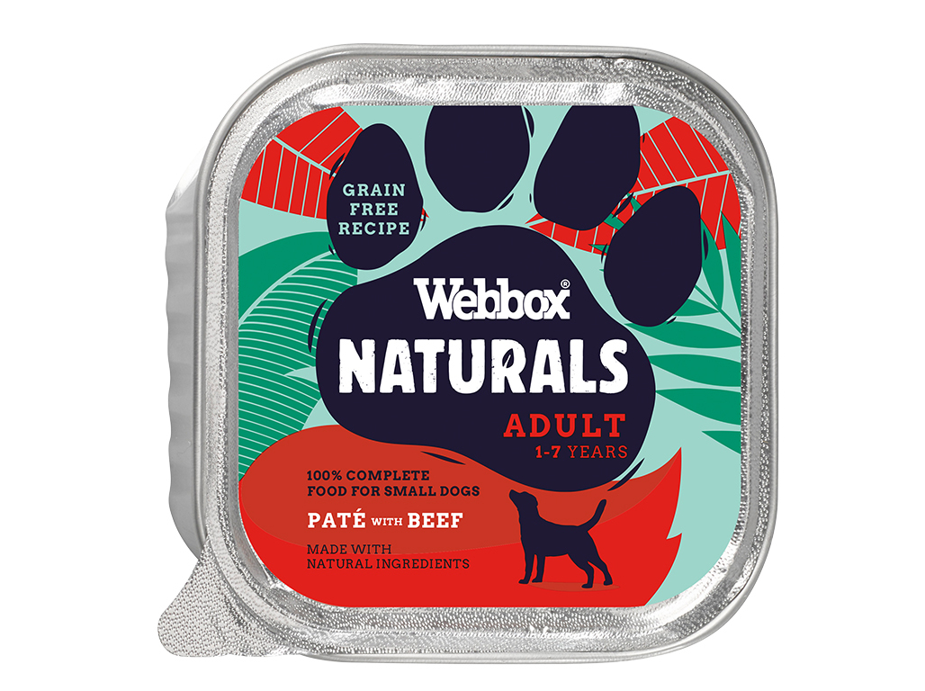 COMIDA HÚMIDA NATURAL PARA CÃO WEBBOX PATÊ COM VACA 150G