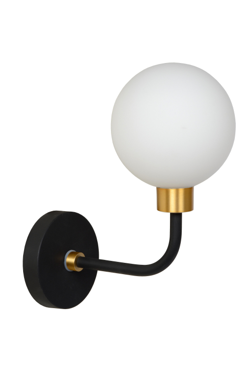 Lucide Berend 1 wandlamp badkamer IP45 zwart