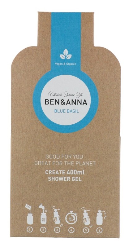 Ben & Anna Showergel flakes blue basil 2 Stuks