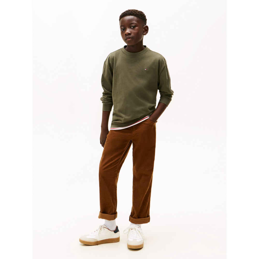 Køb Tommy Hilfiger Pewter Green Essential T-Shirt Ls