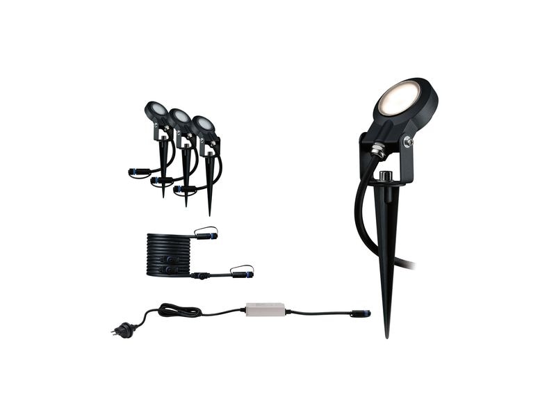 Paulmann Gartenspot Plug & Shine Sting 100° 3000 K, Basisse Setzen Sie Lichtakzente im Garten